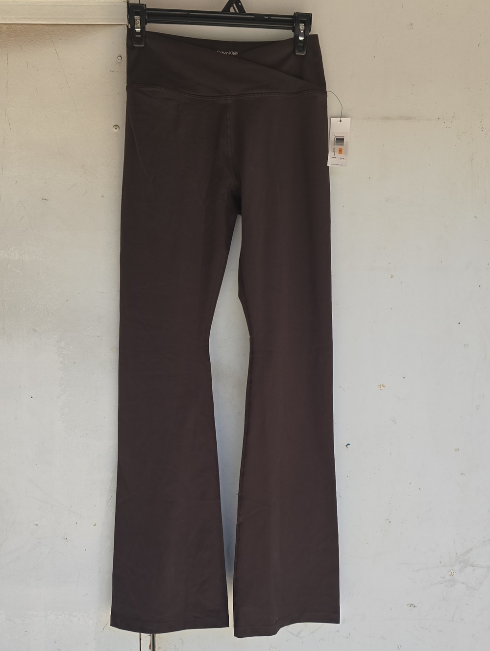 NWT Calvin Klein Performance Chocolate Brown Flared Legging Yoga Pant